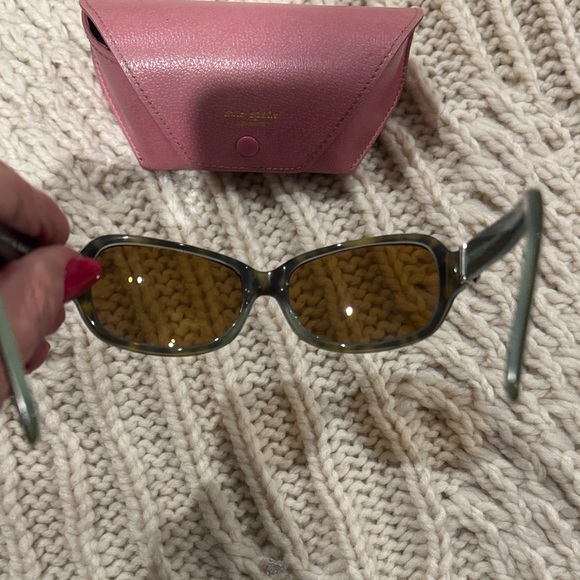 Kate Spade Tortoise Sunglasses FRAMES Only with Mauve Case - Picture 3 of 5